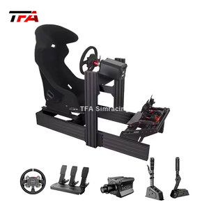 Bricolage aluminium jeu course Sim <span class=keywords><strong>simulateur</strong></span> <span class=keywords><strong>conduite</strong></span> Cockpit Rig pour PC PS4 TFA <span class=keywords><strong>Xbox</strong></span> G25 G27 G29 G920 voiture GTR Simracing siège Cockpit - Product Image 4