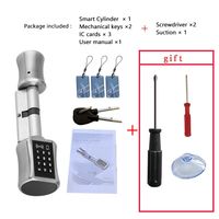 Cylindre de serrure intelligent sans clé électronique de style européen avec application Ble App et application TT Lock
