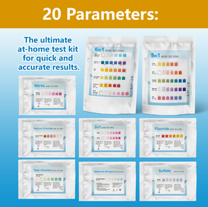 ชุดทดสอบน้ำดื่มแบบปรับแต่งได้ 20 พารามิเตอร์ สำหรับบ่อน้ำ สระว่ายน้ำ สปา พร้อมชุดทดสอบแบคทีเรียอีโคไล รุ่น W-20 - Product Image 6