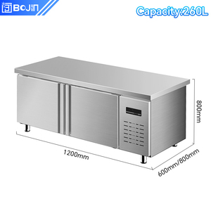 โต๊ะทำงานแช่เย็น <span class=keywords><strong>BoJin</strong></span> 1.2 ม. สแตนเลสสตีล พร้อมไฟ LED ควบคุมอุณหภูมิแบบดิจิตอล -18°C ถึง 0°C ระบบแช่แข็งเร็วทรงพลัง - Product Image 4