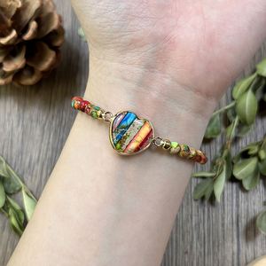 สร้อยข้อมือหินธรรมชาติ ลูกปัดแก้วหลากสี เชื่อมต่อจิตวิญญาณ ตัวเลือกการจัดส่งแบบเร่งด่วน ออกแบบตามสั่ง - Product Image 5