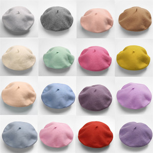 قبعات تطريز مخصصة بالجملة بيريه نسائي عالي الجودة احترافي من الصوف متعدد الألوان - Product Image 2