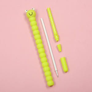 2025 gran oferta última 0,5mm Tapas extraíbles Anime personaje de dibujos animados lindo oruga Gel pluma volver a la escuela suministros papelería - Product Image 2