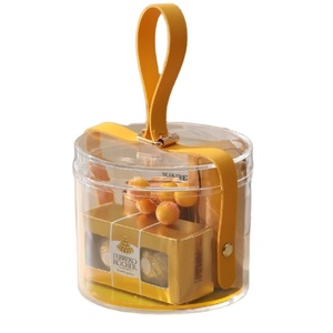 Bán Buôn PS Màu Xô Cô Dâu Của Hộp Tròn Với Nắp Có Thể Tái Chế Giáng Sinh Món Quà Thủ Công Lưu Trữ Hộp Trang Điểm - Product Image 6