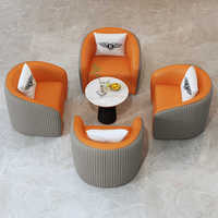 Tables et chaises de négociation de bureau de vente de réception d'hôtel de salon de beauté de loisirs simples