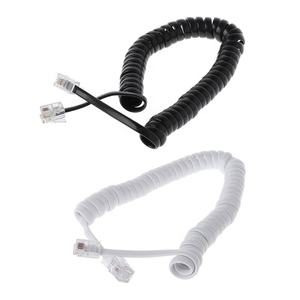 1M 2m 3M resorte en <span class=keywords><strong>espiral</strong></span> RJ9 4P4C RJ11 negro blanco <span class=keywords><strong>espiral</strong></span> plano Cat3 <span class=keywords><strong>cable</strong></span> de teléfono ADSL - Product Image 5