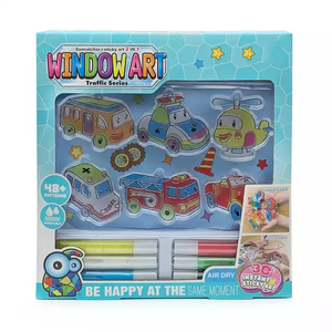 Set per Disegno su Finestre Fai-da-Te, Adesivi Acrilici per Finestre con Cartoni Animati Carini e Kawaii - Product Image 3