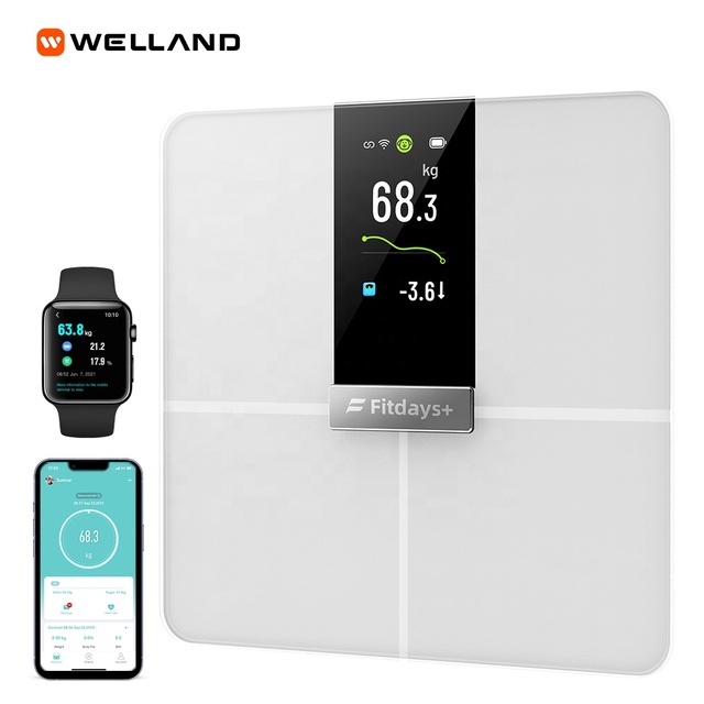 Smart WiFi BMI Tempered Glass Digital Scale 4-Electrode High Precision Body Fat Analyzer Muscle Mass APP Sync Health Monitor