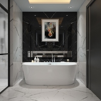 Baignoire de massage moderne en acrylique autoportante à jet d'air avec tourbillon Caractéristique Blanc Intérieur pour jacuzzis pour hôtel Utilisation domestique Comprend