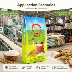 Sac de <span class=keywords><strong>riz</strong></span> Basmati en tissu transparent laminé, 100% nouveau matériau, vide, recyclé, 5kg <span class=keywords><strong>10kg</strong></span> 25kg 50kg, coloré - Product Image 5