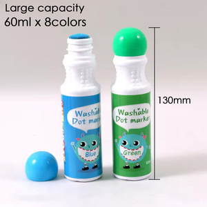 Marqueurs à pointe <span class=keywords><strong>feutre</strong></span> multicolores (8 pièces) pour peinture fluide, faciles à saisir, sans bavure et lavables, prêts à être expédiés - Product Image 2