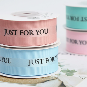 Nastro in gros grain satinato medio rotolo di nastro personalizzato con Logo stampato Design da 4cm solo per te nastro per la fornitura di confezioni regalo di nozze - Product Image 3