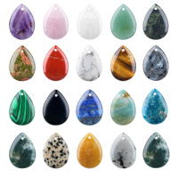 Pendentifs en cristal naturel en forme de goutte d'eau en gros, breloques en pierres précieuses mélangées pour la fabrication de colliers, boucles d'oreilles et bijoux DIY