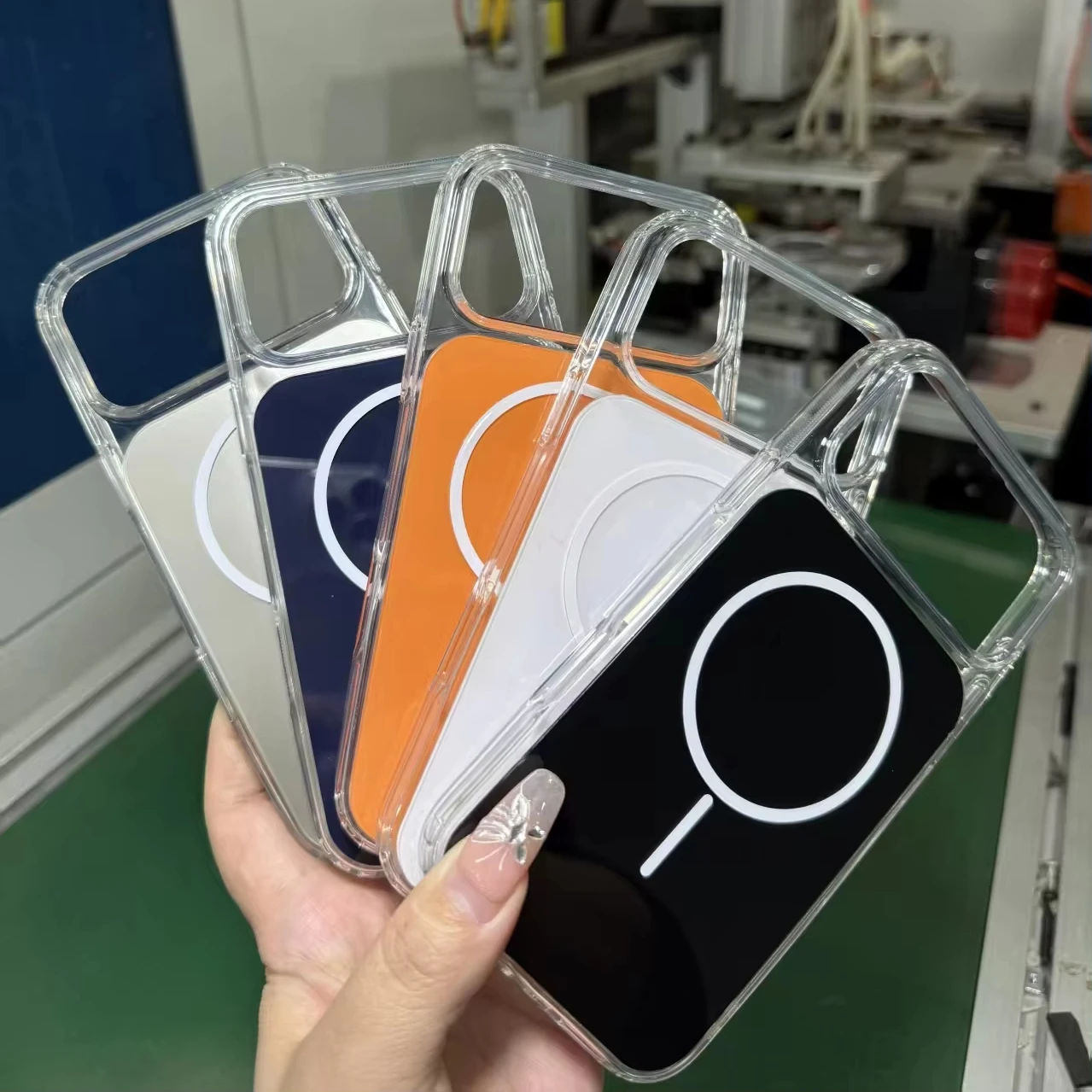 Luxury Anti Yellow Clear Magnetic Pc Accessories Transparent Cell Mobile Phone Case for Iphone 17 16 15 14 13 12 11 Pro Max · image 1