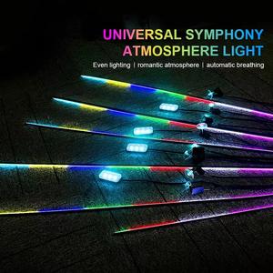 Phổ 18 1 giao hưởng đầy đủ màu sắc <span class=keywords><strong>LED</strong></span> môi trường xung quanh dải ánh sáng cho xe nội thất New Acrylic hướng dẫn trang trí bầu không khí đèn - Product Image 6