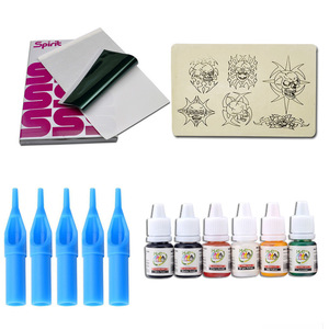 Kit complet de machine à tatouer, pistolet rotatif avec flacons d'encre, aiguilles, alimentation électrique pour les débutants en déelineage et ombrage - Product Image 5