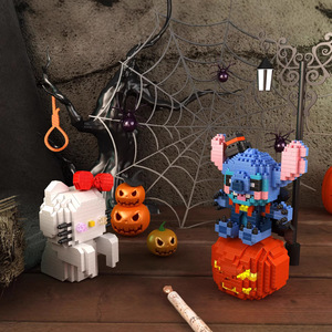 2165 Mini Puzzle di Halloween luce magica magica Bar casa paglia uomo nero gatto divertente interessante blocchi di costruzione per i bambini di plastica - Product Image 6