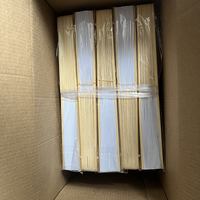 Vente en gros Ventilateur à main en papier de bambou pliable vierge pour les faveurs de mariage ou l'art de bricolage