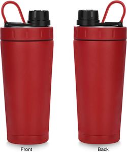 Shaker <b>Bottle</b> Stainless Steel Insulated <b>Protein</b> Shaker <b>Bottle</b> Keeps Cold/Hot Double Walled Shaker Leak Proof 20-Ounce - Red - Product Image 1