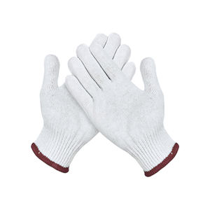 Guantes de moda de calibre 7 70 g/par Guante de algodón de trabajo blanco blanqueado Protección de manos de trabajo Guantes de seguridad industrial - Product Image 4