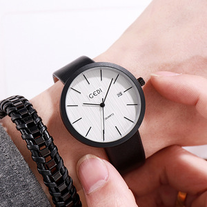 Reloj de Cuarzo Minimalista para Hombre, con Correa de Cuero, Calendario Único, Resistente al Agua, Oferta Especial para las Fiestas - Product Image 3