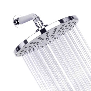 Cabezal de Ducha de Alta Presión Cromado de 8 Pulgadas con Rosca de 1/2 Pulgada, Cabezal de Ducha Fijo de Alto Flujo, Cabezal de Ducha Tipo Lluvia para Baño - Product Image 1