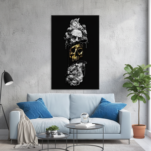 Poseidon & Golden Skull Canvas Print: Modern Loft Wall Art,<b>WRAPPED</b> CANVAS - Product Image 3