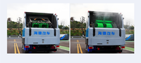Camion de nettoyage de poubelles en acier inoxydable 5m³ entièrement automatique, laveuse-extracteur à eau chaude, propulsé au diesel, autonettoyant