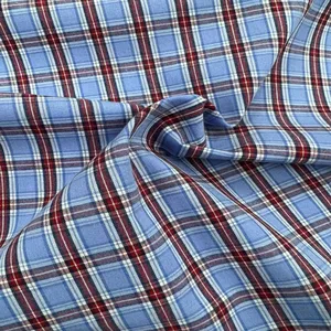 Großhandel Custom Design Atmungsaktive gewebte Baumwolle Garn gefärbte Karos toffe für Hemd