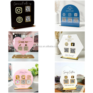 Expositor Acrílico con Código QR para Pagos en Redes Sociales, Logotipo 3D para Negocios en Instagram y <span class=keywords><strong>Facebook</strong></span> - Product Image 1