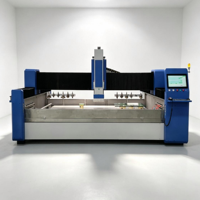 Machine de meulage de bords de verre robuste à 11 moteurs, 2500x200mm, système de polissage et de chanfreinage automatique PLC, CE