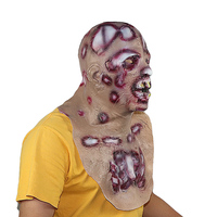 Masque de squelette zombie en latex, déguisement effrayant de fantôme maléfique pour Noël, Halloween, fête, maquillage, horreur, farce, blague, cadeaux