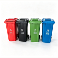Poubelle mobile à roulettes en plastique HDPE de 240 L pour la collecte et la classification des déchets