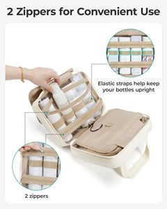 Ultra-Soft Puffy <b>Nylon</b> Hanging Toiletry <b>Bag</b> with Water-Resistant Spacious Capacity 360. Swivel Hook for Tidy Travel Daily - Product Image 2