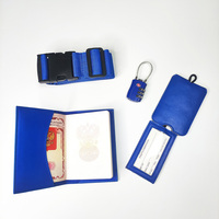 Voyage à l'étranger 4 pièces valise accessoires ensemble TSA câble serrure bagages sangles ensemble ceintures réglables et étiquettes à bagages