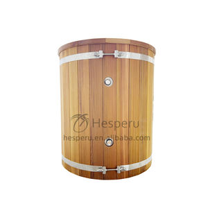 Baignoire à glace en bois moderne avec refroidisseur d'eau et filtre pour utilisation en salle de sport en plein air, design autoportant - Product Image 4