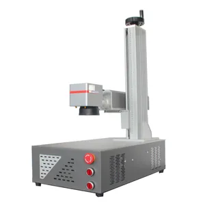 Desktop serat laser menandai mesin ukiran logam bangle pelat baja ukiran ID kartu logam ukiran