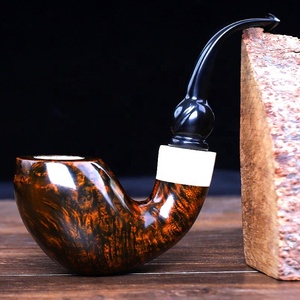 Classical Bent Smoking <strong>Pipe</strong> Handmade Briar Wood <strong>Sherlock</strong> Holmes Tobacco <strong>Pipe</strong>