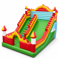Kaluen C-20, château gonflable écologique en PVC, 5m*5m*3.5m, avec toboggan, capacité de 20 enfants, pour utilisation en extérieur, vente flash