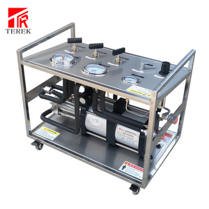 Pompe à gaz à <span class=keywords><strong>double</strong></span> action à haute pression Terek, à commande pneumatique, avec cadre en acier inoxydable et valve à aiguille haute pression 0,4 % FS - Product Image 2