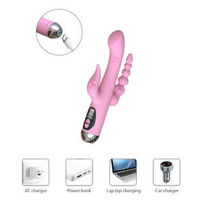 Vibrator Kelinci 3 in 1 Model Baru dengan 7 Mode Getaran Kuat, Vibrator Titik G, Pijat Silikon, Mainan Seks Dewasa untuk Pasangan - Product Image 5