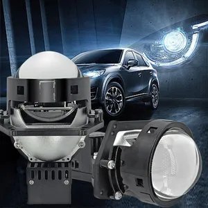 9v-60v Auto Bi Led Projector Lens Matrix Quare Type Headlights 40w 5500k Retrofit Item For Universal Type Fog Light