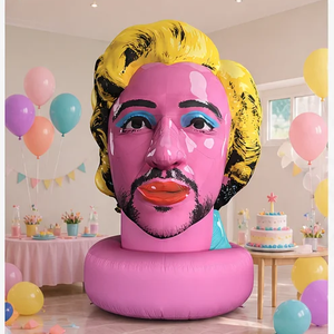 <span class=keywords><strong>Sculpture</strong></span> géante gonflable en forme <span class=keywords><strong>de</strong></span> tête <span class=keywords><strong>de</strong></span> star <span class=keywords><strong>de</strong></span> cinéma, décoration pour événements, parcs à thème, centres commerciaux, spectacles - Product Image 5