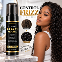 Mousse Rambut Alami Profesional, Busa Penata Rambut Tahan Lama, Tidak Mengelupas, Mendefinisikan Rambut Keriting, Produk Pelembap untuk Rambut Keriting