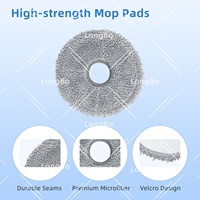 Paño de Repuesto Lavable y Reutilizable de Microfibra para Mopa, Compatible con los Robots Aspiradores Xiaomi Mijia B101CN, Dreame S10, S10 Pro, L10s Ultra