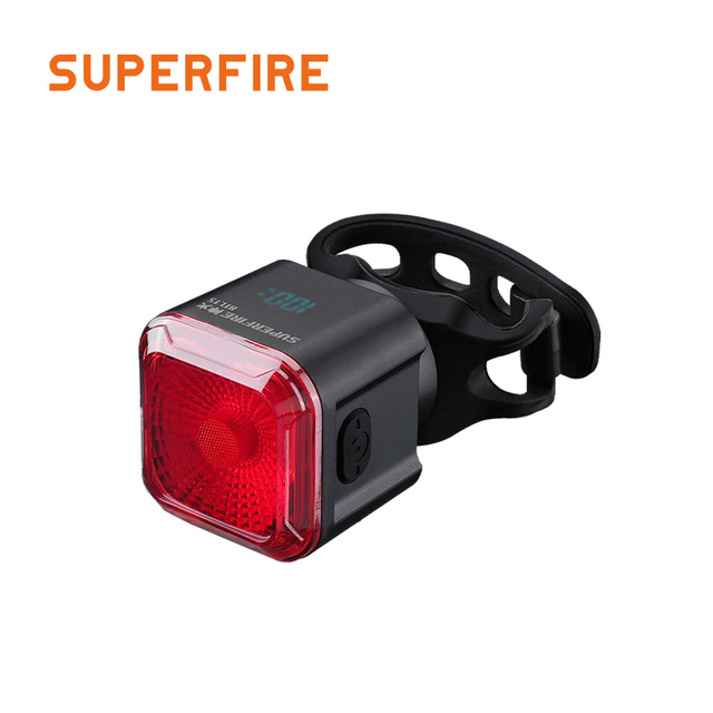 High Brightness LED Bicycle Tail Light Rechargeable Brake Sensing IP55 Waterproof 6-Mode Easy Mount Safety Warning Night Riding