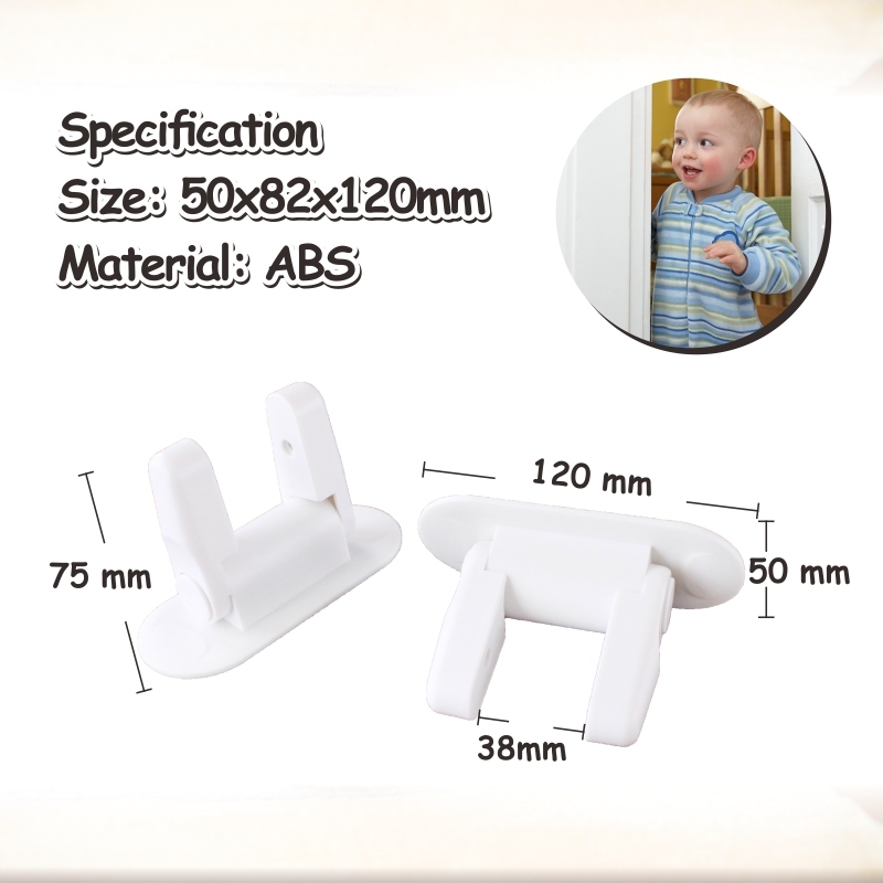 Prodigy DB002 90 Degree Rotation Baby Door Lock Drill-free 3M Adhesive Child Door Lock Baby Safety Door Lever Lock · image 2