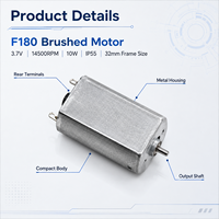 Moteur à balais F180PC haute vitesse 3,7 V 14 500 tr/min étanche IP55 10 W taille de cadre 32 mm pour ventilateur de brosse à dents et équipement de maison intelligente