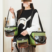 Tas Carrier Hewan Peliharaan Kecil dengan Logo Custom, Kandang Perjalanan Mudah Dibersihkan, Portabel, Tas Pembawa Hewan Kecil untuk Perjalanan