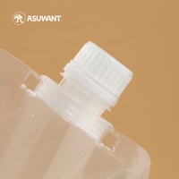Noveau — grand pochette à bec Transparent, postiche de scellage de 5 litres avec poignée, à fond plat